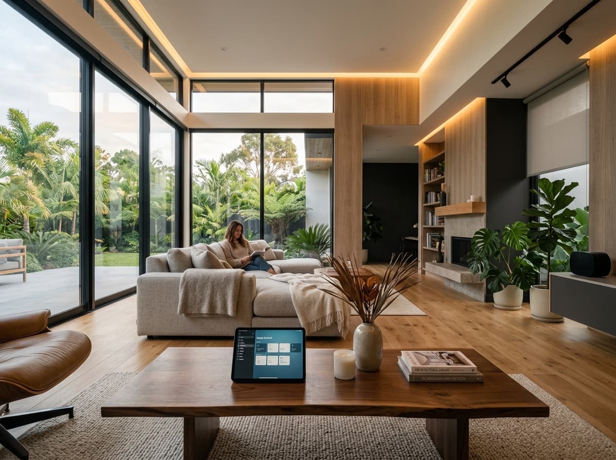 Modern Smart Home Living Room Automated by Tonymatics